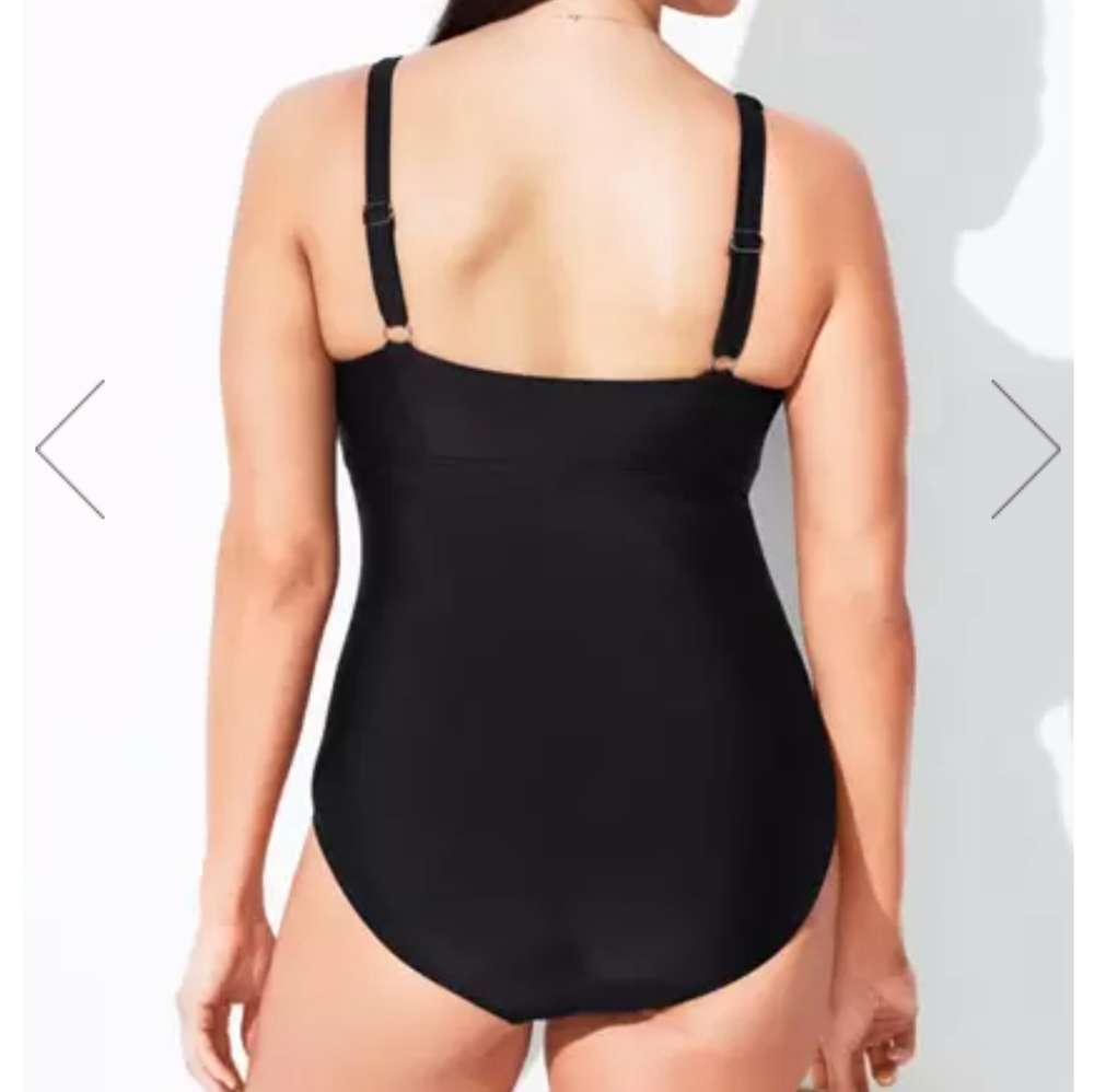 Twisted Front One Piece Swimsuit - Picture 2 of 7